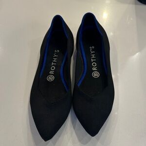 Rothy's Women's Black and Blue Flats